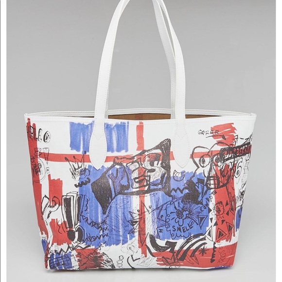 Burberry Handbags - Burberry Union Jack Doodle Tote Purse Burberry Handbags - Burberry Union Jack Doodle Tote Purse